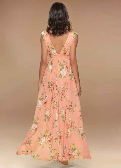 Blush Mark Versailles Blush Floral Print Floral Print Chiffon Maxi Dress Blush Mark Versailles Blush Floral Print Floral Print Chiffon Maxi Dress