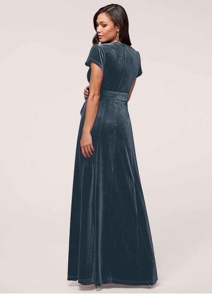 Blush Mark Dreaming Of You French Blue Velvet Maxi Dress Blush Mark Dreaming Of You French Blue Velvet Maxi Dress