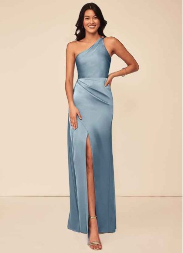 Stenaus Maron Stretch Satin Dress