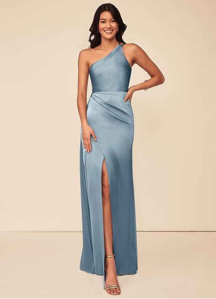 Stenaus Maron Stretch Satin Dress