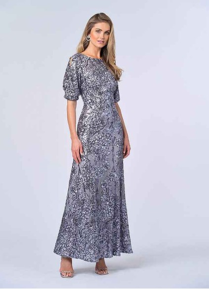 UpStudio Sequin Floral Lace Gown UpStudio Sequin Floral Lace Gown