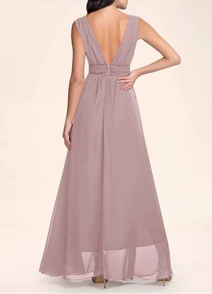 AZ Occasions Dancing Queen Vintage Mauve Chiffon Maxi Dress AZ Occasions Dancing Queen Vintage Mauve Chiffon Maxi Dress